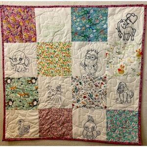 Color Me Girls Throw-Quilt